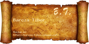 Barcza Tibor névjegykártya